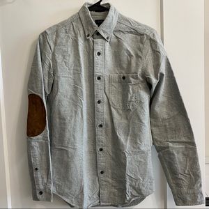 J.Crew Slim Heayweight Gray Chamois Shirt - XS